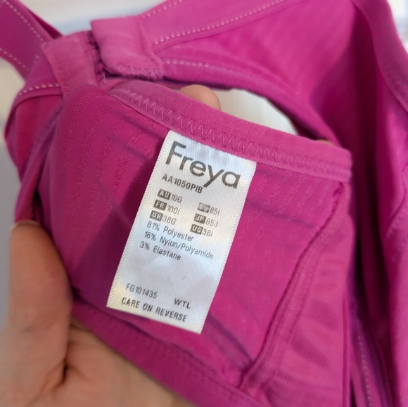 Freya Womens Idol Underwire Moulded Balcony Bra Hot Pink Size 38G UK/38I US - Picture 4 of 4